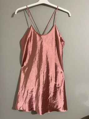 SHEIN Solid Satin Cami Dress.